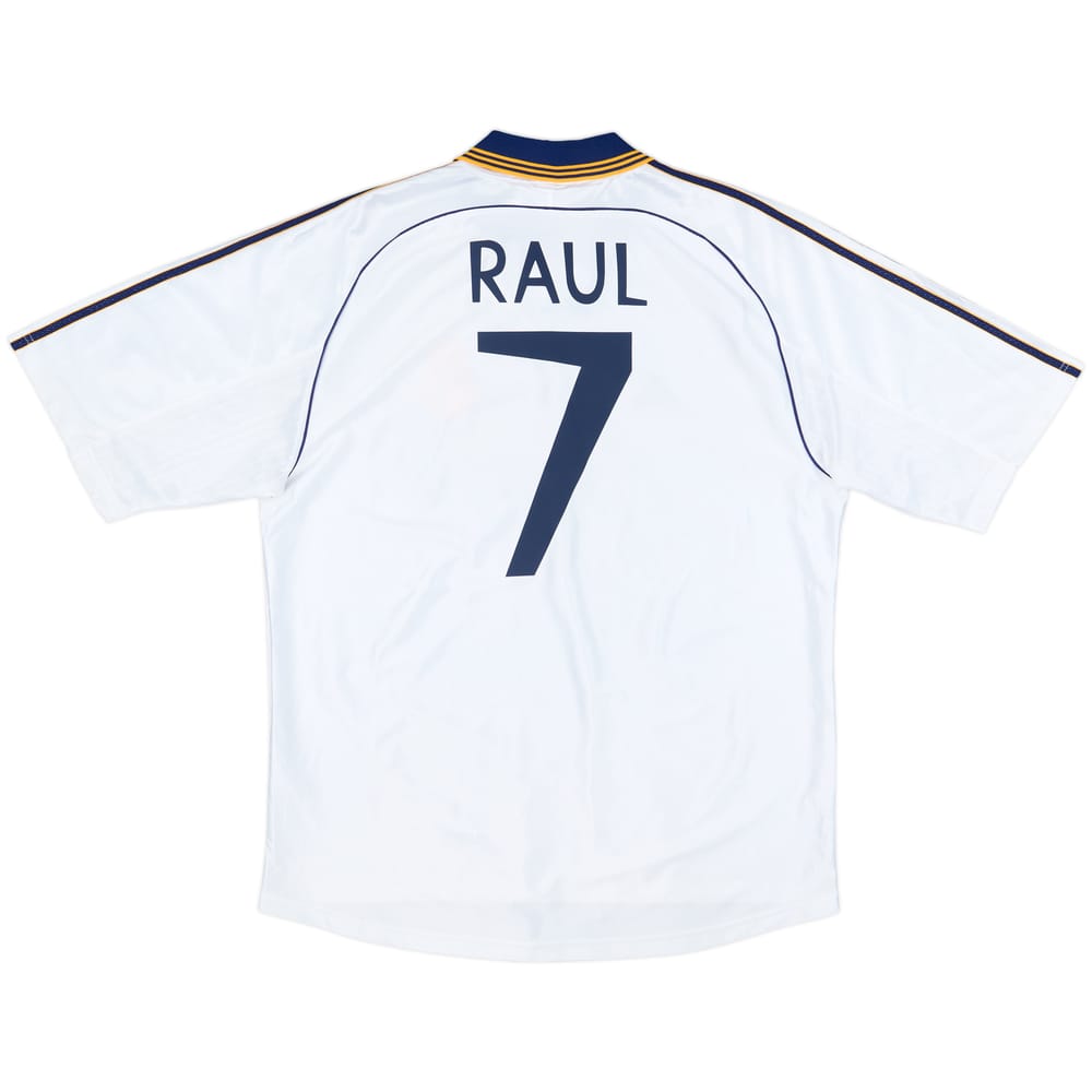 1998-00 Real Madrid Home Shirt Raul #7 - 8/10 - (XL)
