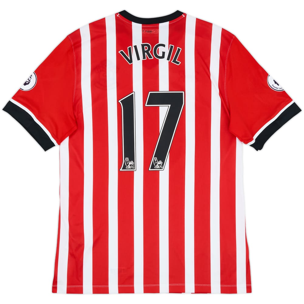 2016-17 Southampton Home Shirt Virgil #17 - 6/10 - (XL)