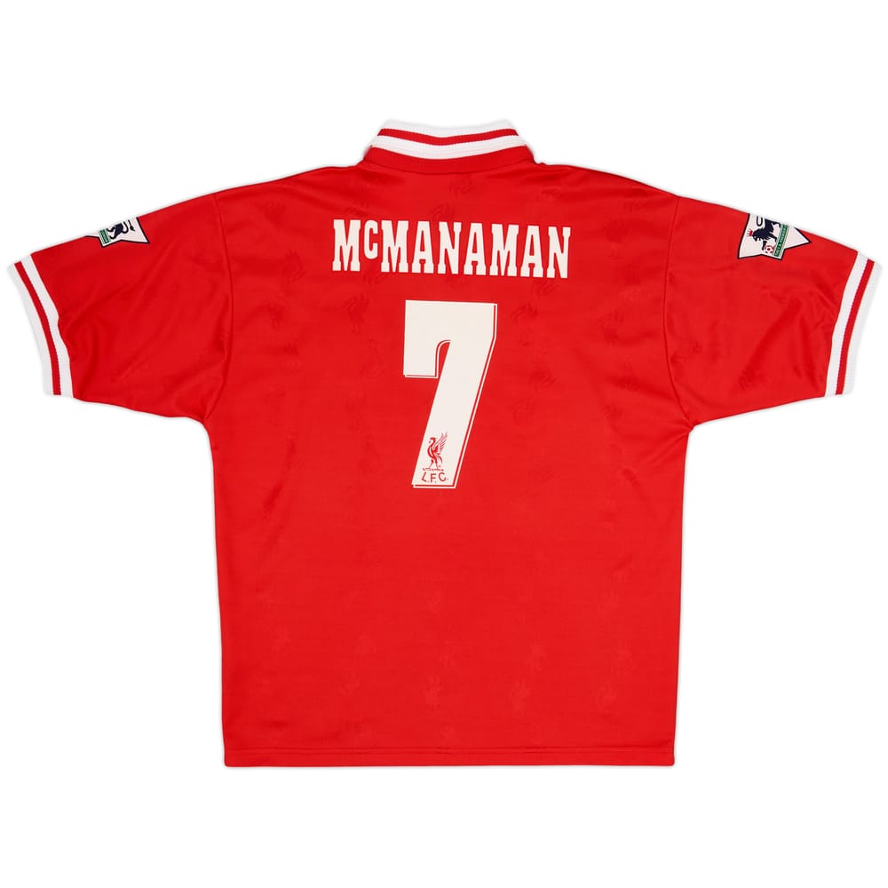 1996-98 Liverpool Home Shirt Mcmanaman #7 - 8/10 - (M)