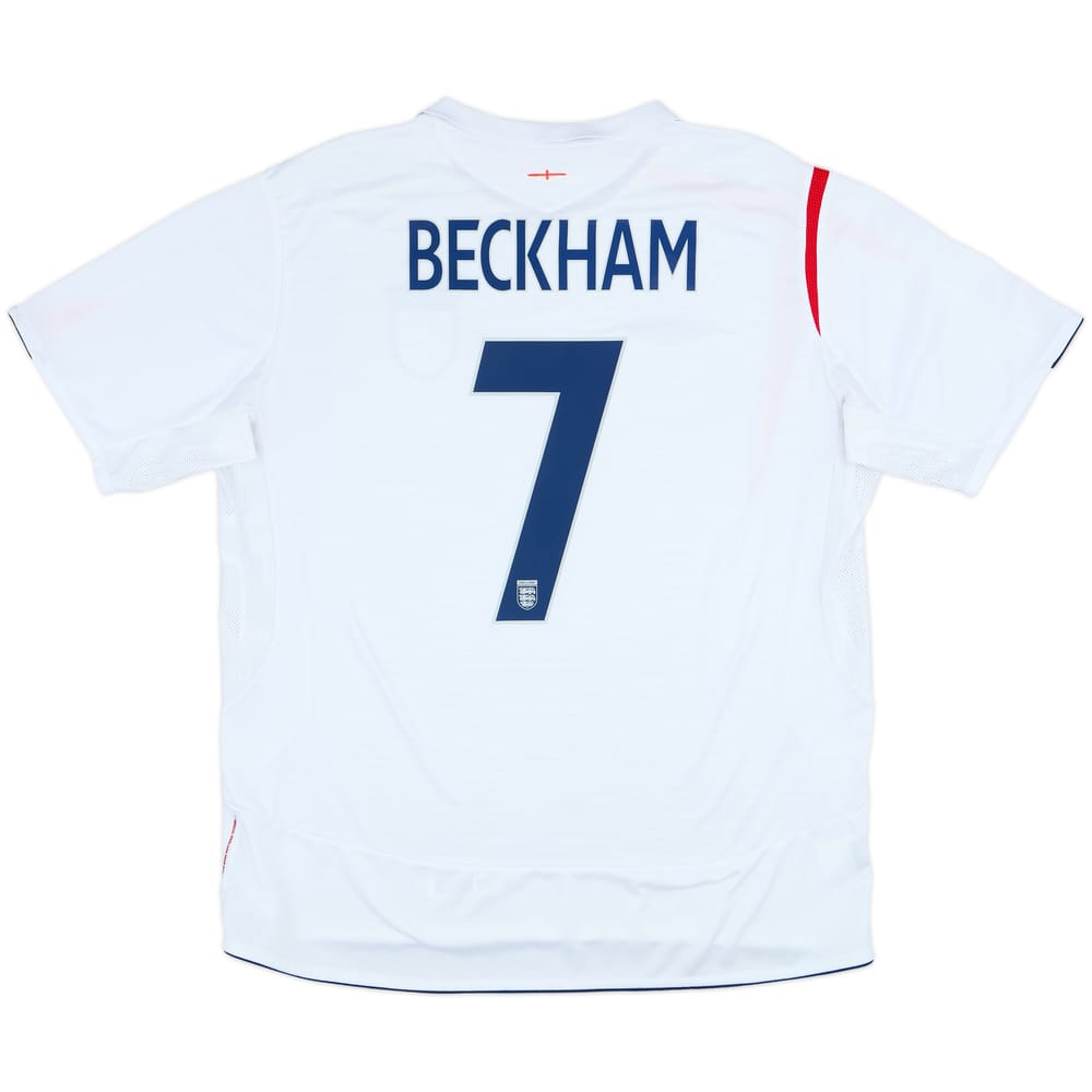 2005-07 England Home Shirt Beckham #7 - 5/10 - (XXL)
