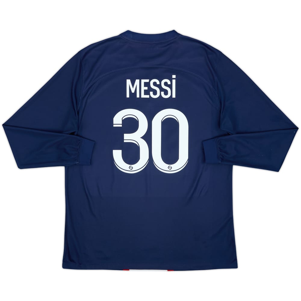 2022-23 Paris Saint-Germain Home L/S Shirt Messi #30 - 6/10 - (L)