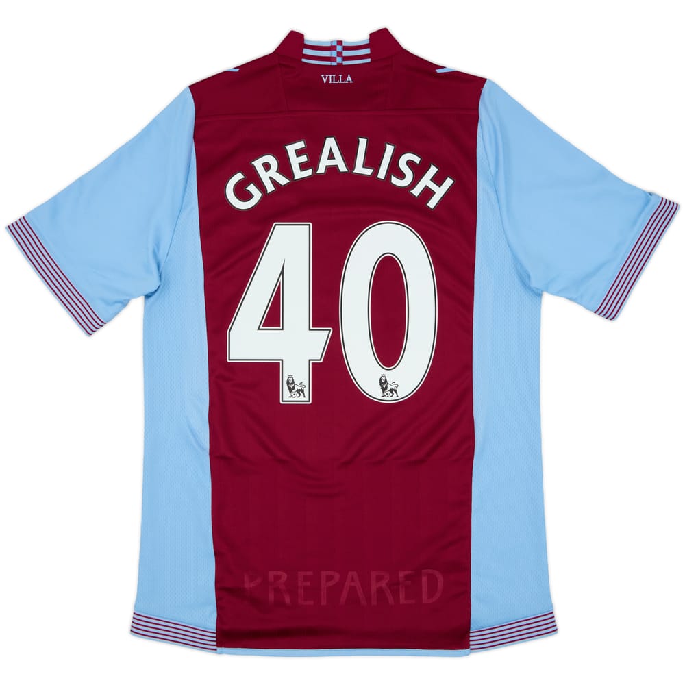 2013-14 Aston Villa Home Shirt Grealish #40 - 10/10 - (S)