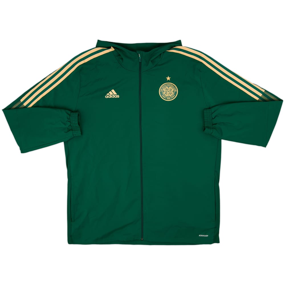 2021-22 Celtic adidas Hooded Track Jacket - 8/10 - (XXL)