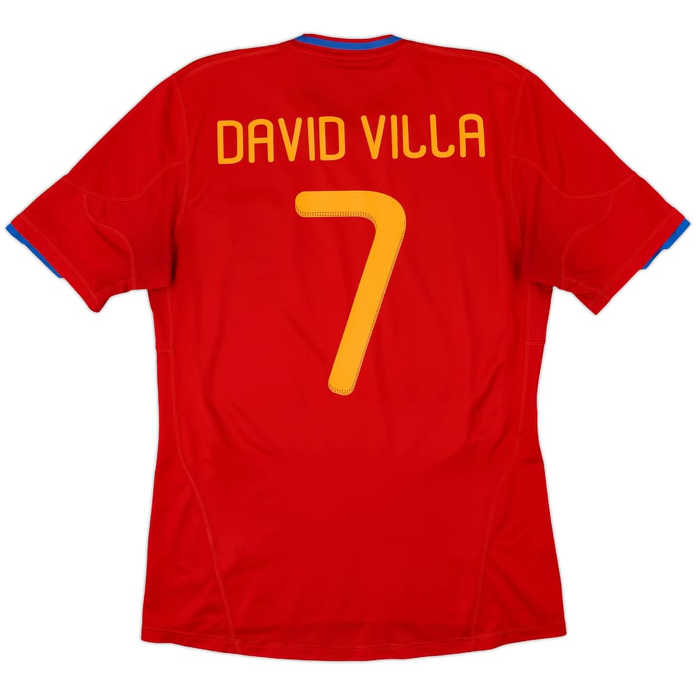 2009-10 Spain Home Shirt David Villa #7 - 8/10 - (M)