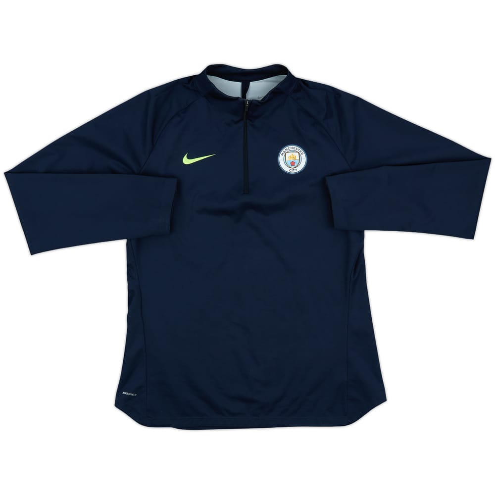 2018-19 Manchester City 1/4 Zip Drill Top - 8/10 - (M)