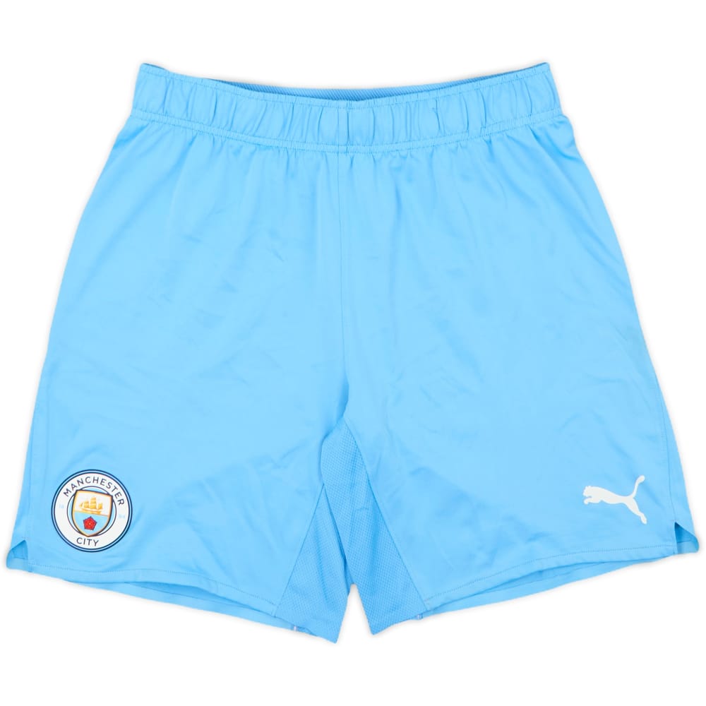 2021-22 Manchester City Player Issue Home Shorts 'U16's' - 10/10 - (M)