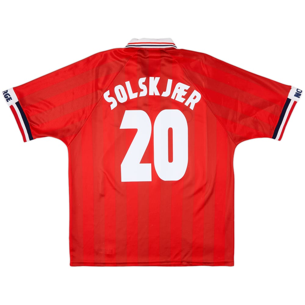 1998-00 Norway Home Shirt Solskjaer #20 - 9/10 - (XL)