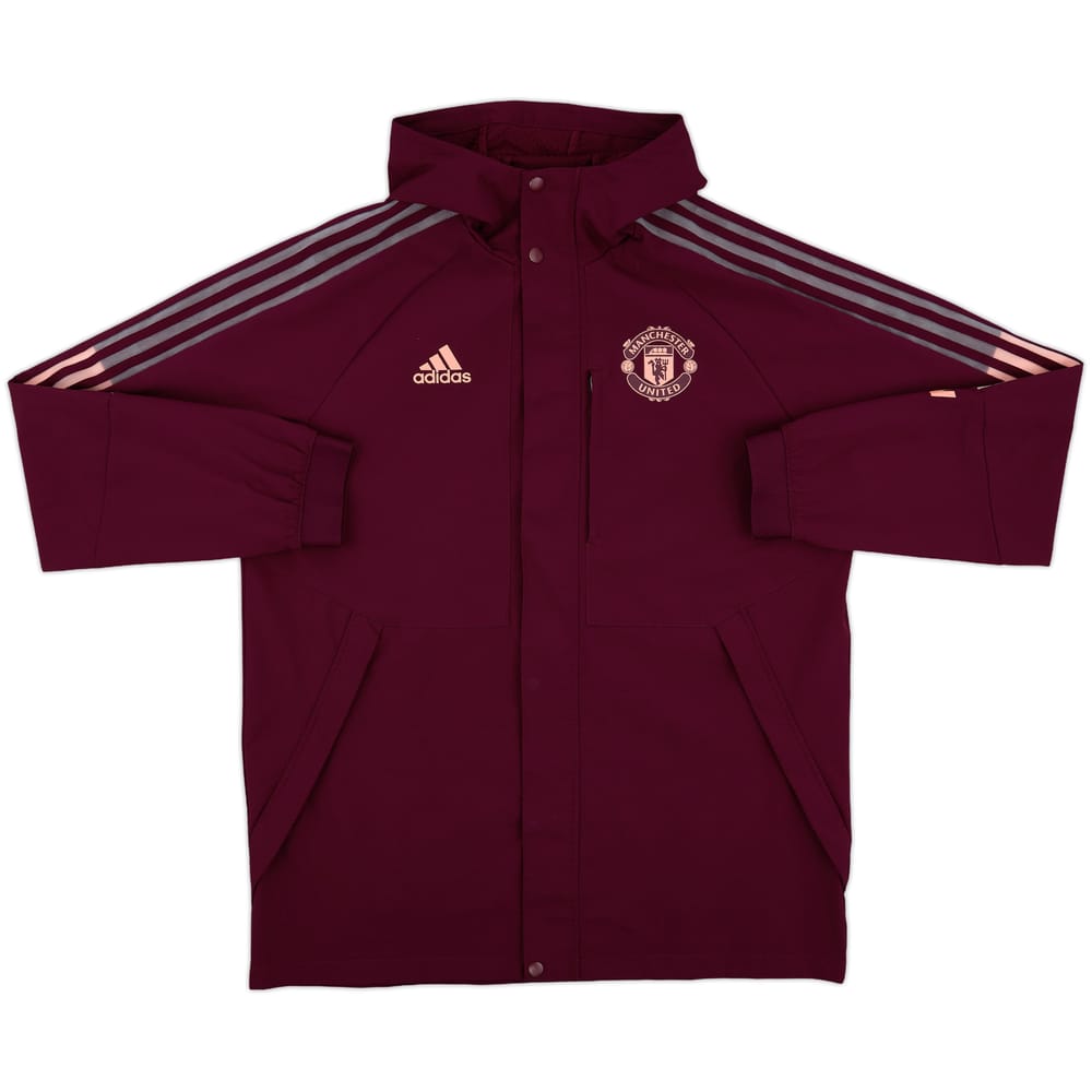 2020-21 Manchester United adidas Hooded Rain Jacket - 8/10 - (L)