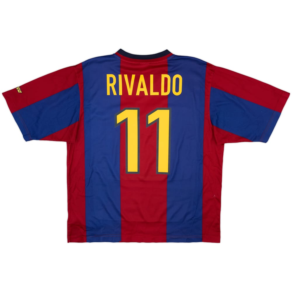 1998-00 Barcelona Basic Home Shirt Rivaldo #11 - 6/10 - (L)