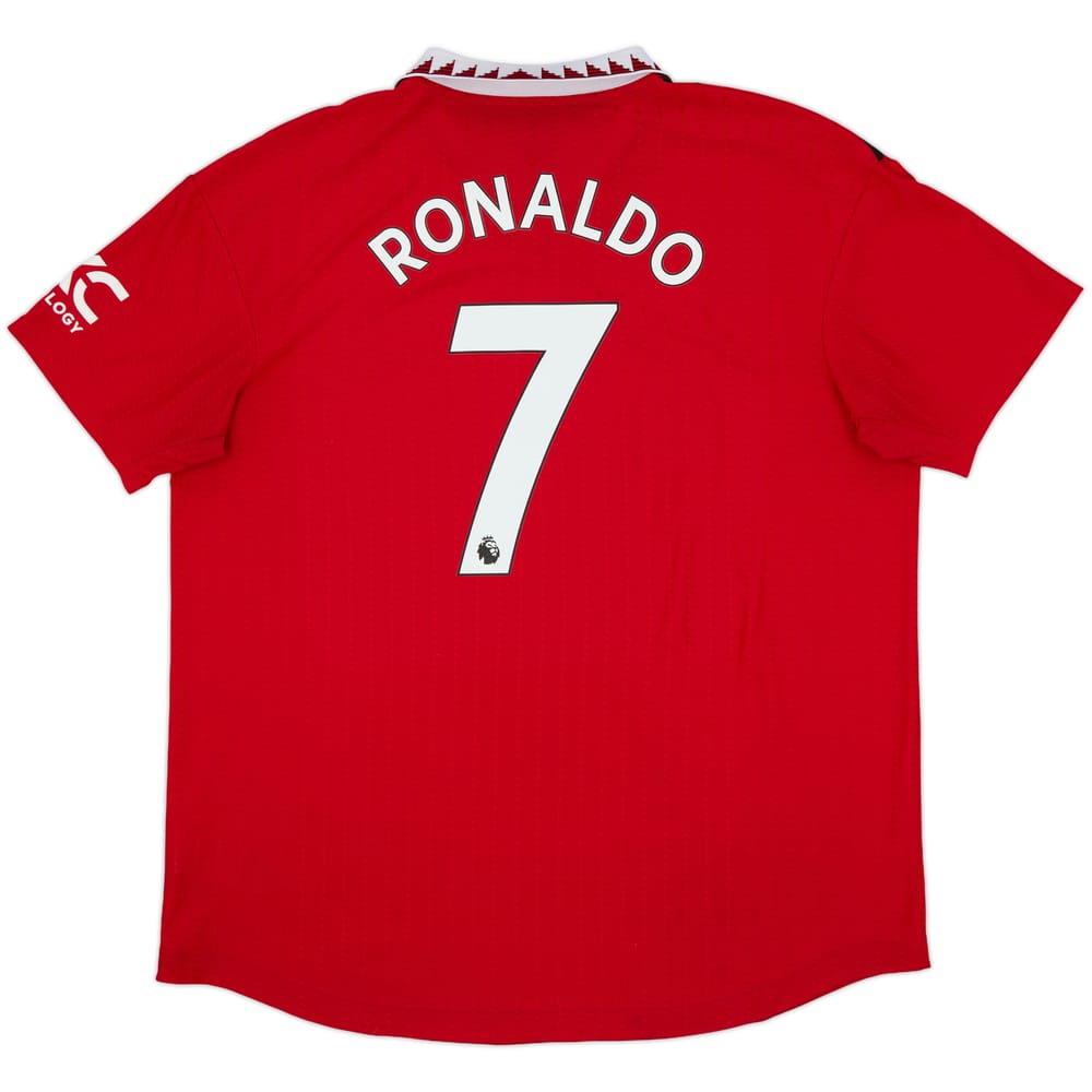 2022-23 Manchester United Authentic Home Shirt Ronaldo #7 - 9/10 - (XXL)