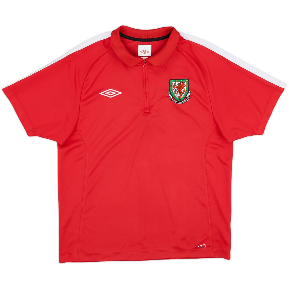 2010-11 Wales Umbro 1/4 Zip Polo Shirt - 8/10 - (M)