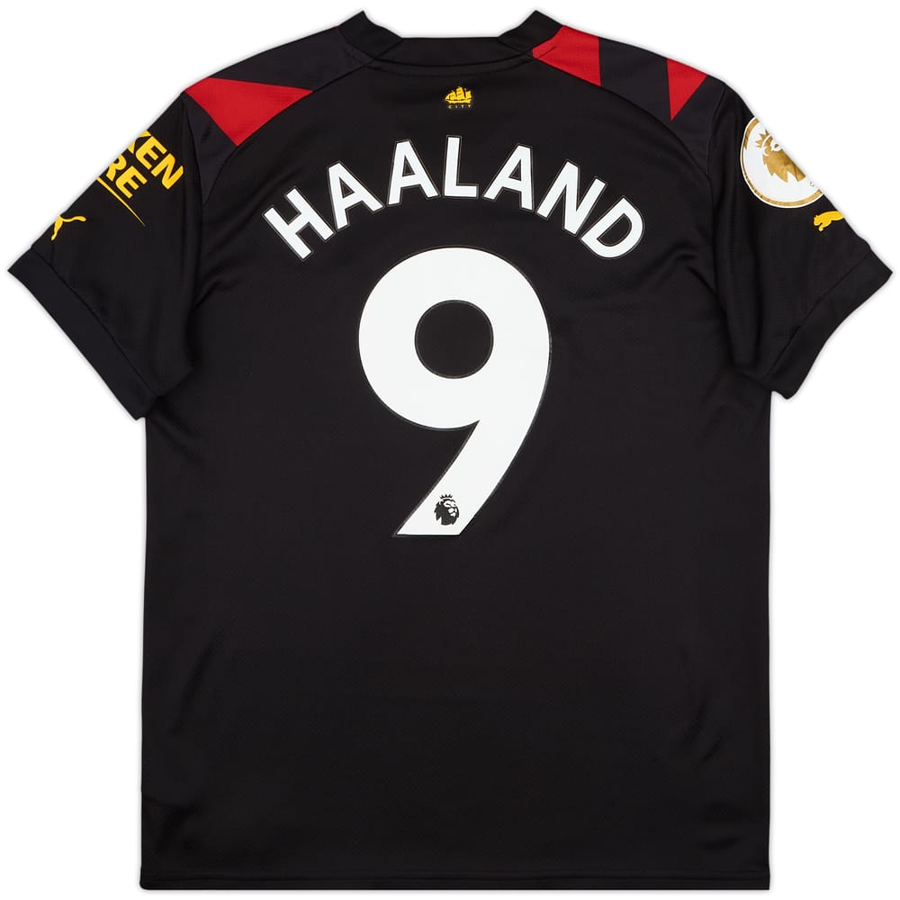 2022-23 Manchester City Away Shirt Haaland #9 - 6/10 - (XL.Boys)