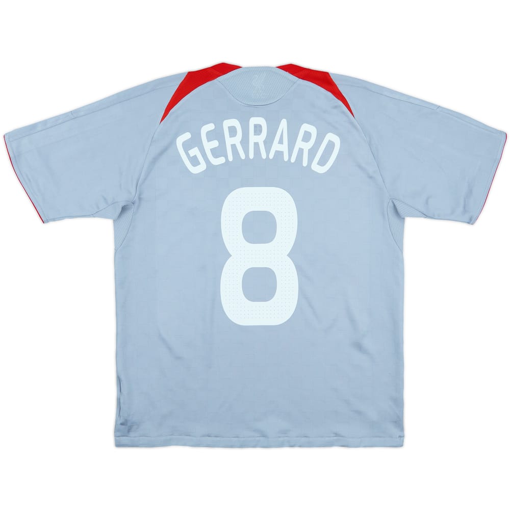 2008-09 Liverpool Away Shirt Gerrard #8 - 6/10 - (XL.Boys)