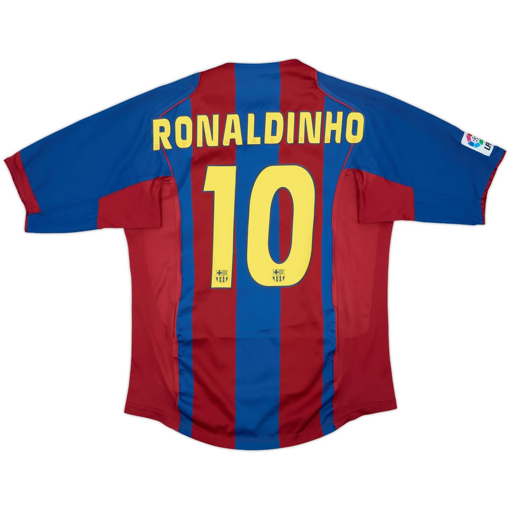 2004-05 Barcelona Home Shirt Ronaldinho #10 - 8/10 - (M)