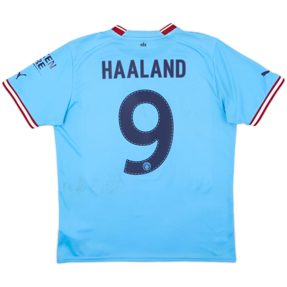 2022-23 Manchester City Home Shirt Haaland #9 - 6/10 - (L)