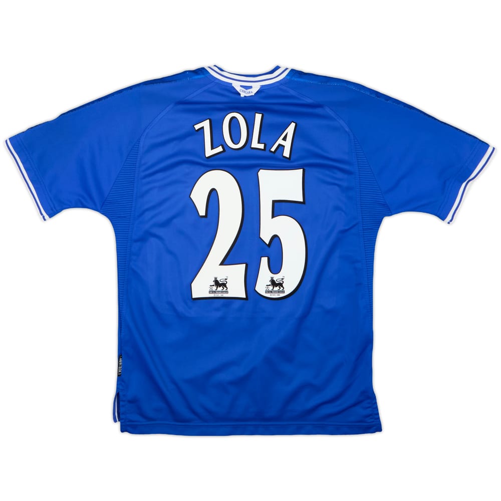 1999-01 Chelsea Home Shirt Zola #25 - 8/10 - (M)