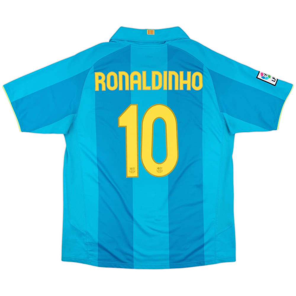 2007-09 Barcelona Away Shirt Ronaldinho #10 - 7/10 - (XL)