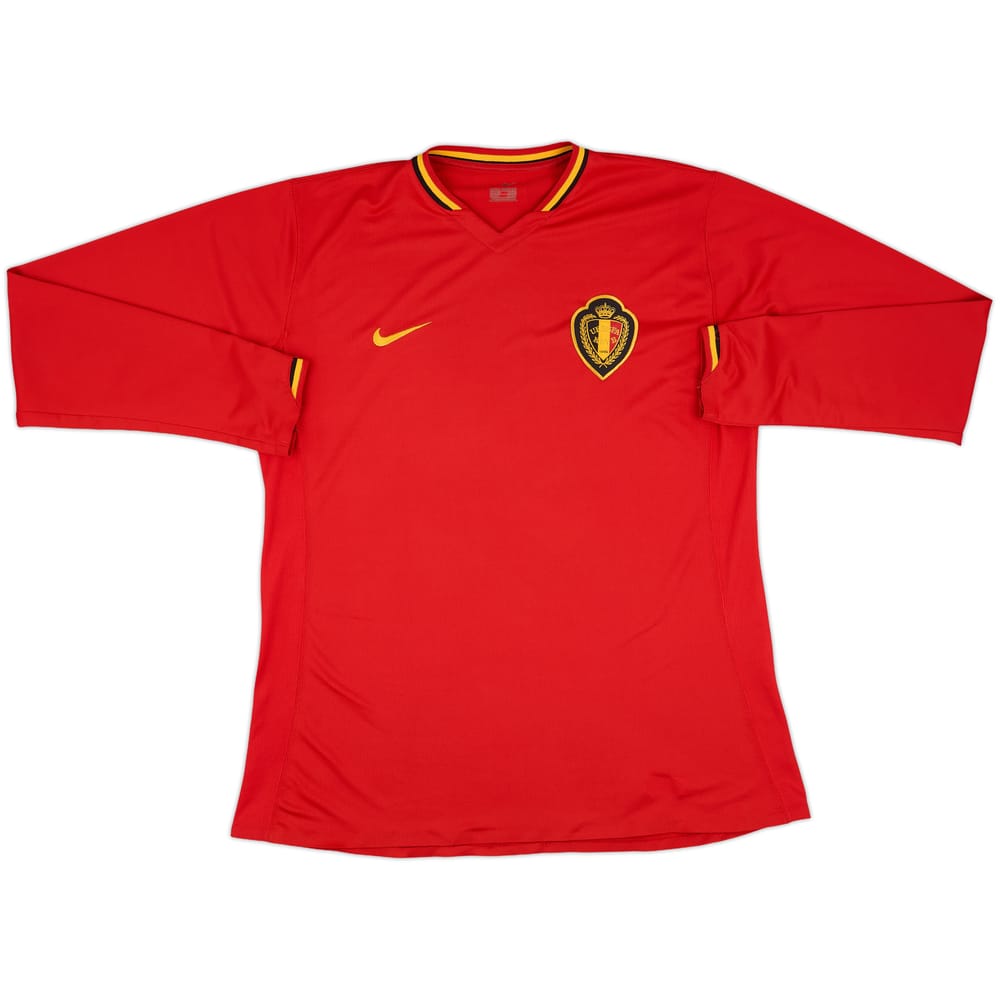 2006-08 Belgium Home Player Issue L/S Shirt - 8/10 - (XL)