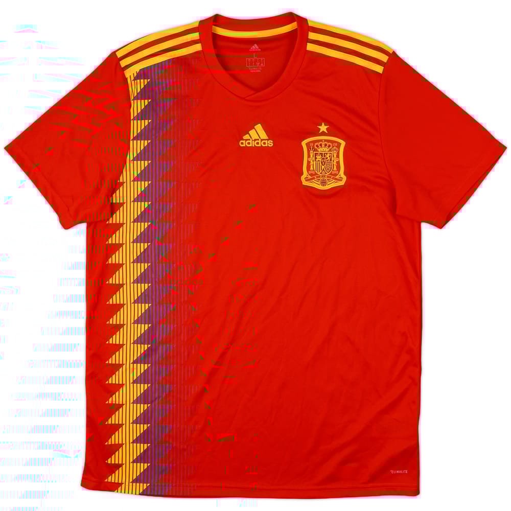 2018-19 Spain Home Shirt - 10/10 - (L)