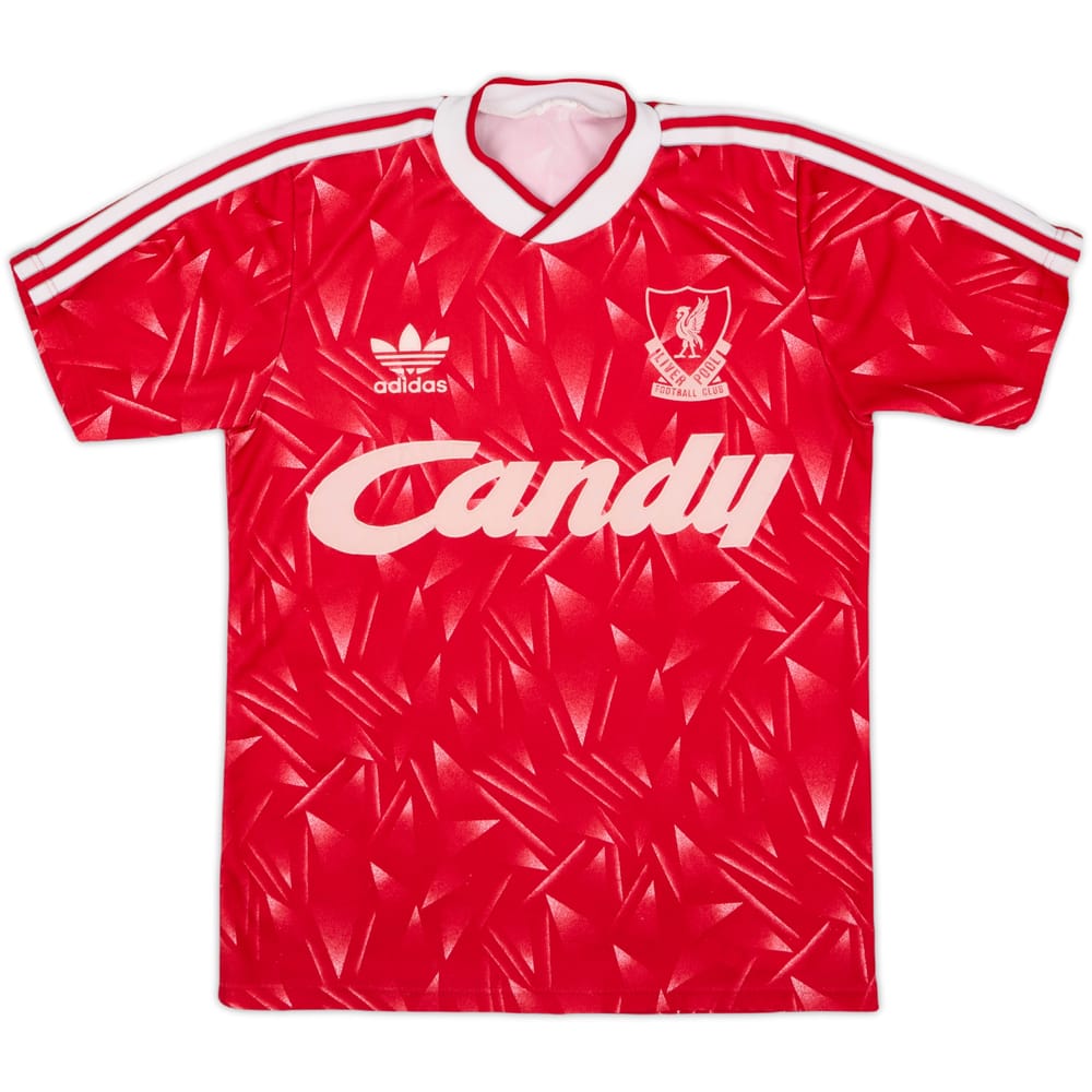 1989-91 Liverpool Home Shirt - 8/10 - (L.Boys)