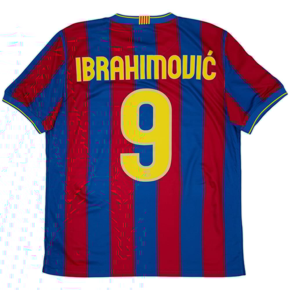 2009-10 Barcelona Home Shirt Ibrahimovic #9 - 10/10 - (M)