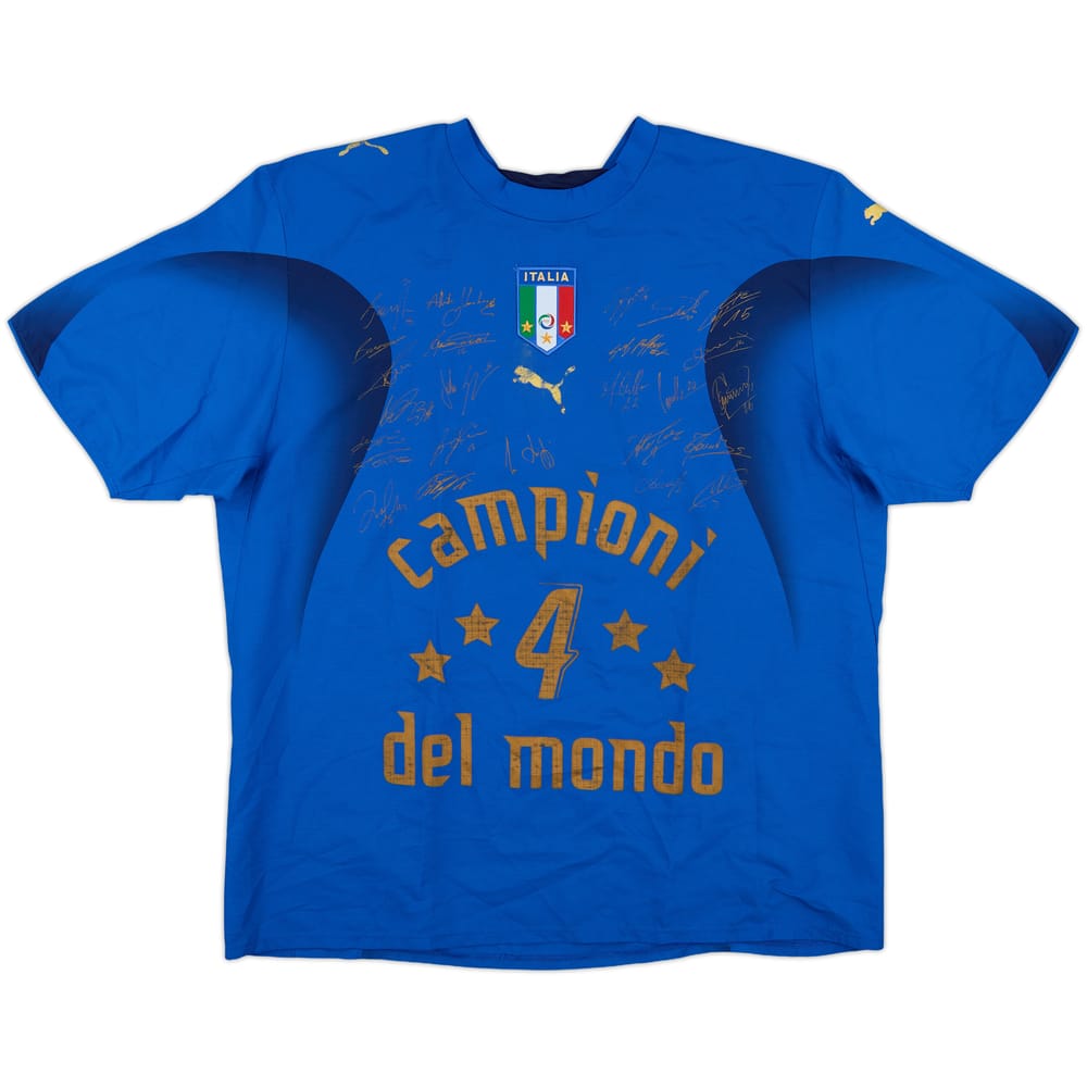 2006 Italy Campioni Del Mondo Signed Home Shirt - 7/10 - (XL)