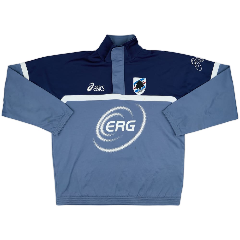 2003-04 Sampdoria Asics 1/4 Zip Sweat Top - 4/10 - (XL)