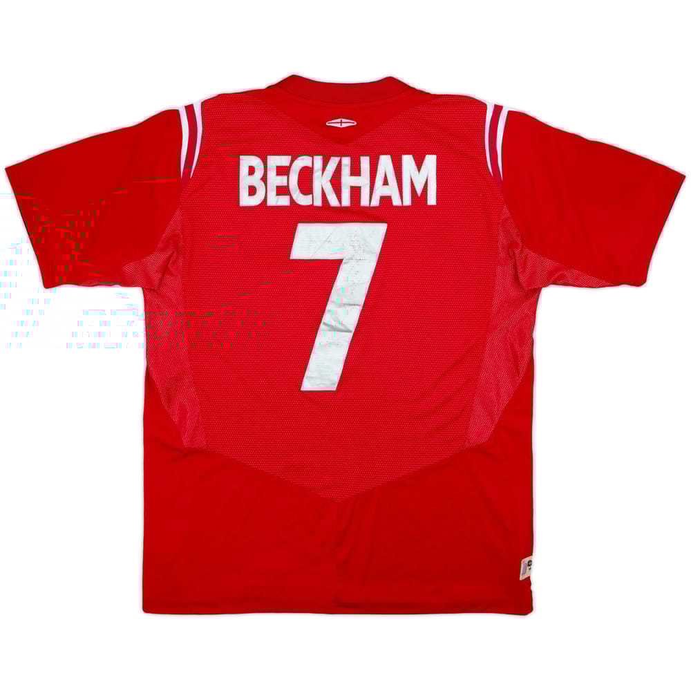 2004-06 England Away Shirt Beckham #7 - 6/10 - (M)