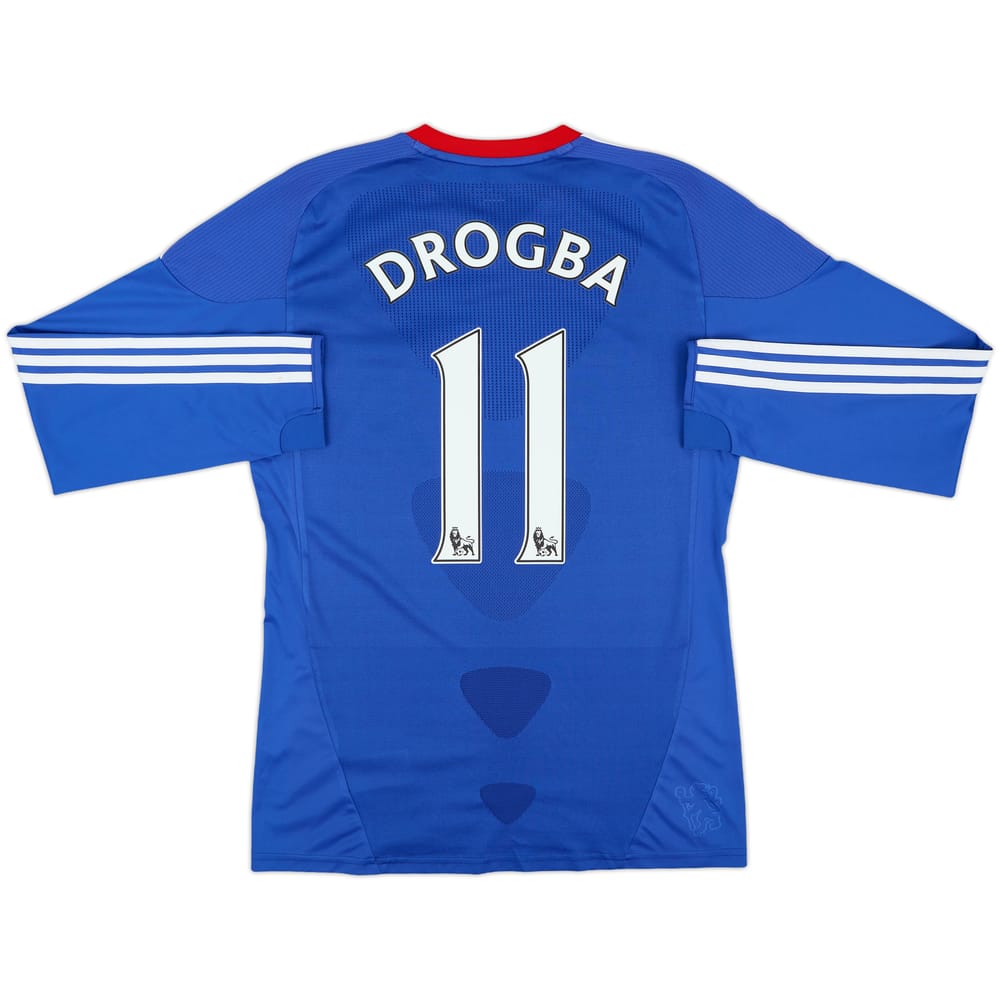 2010-11 Chelsea Home L/S Shirt Drogba #11 - 8/10 - (S)