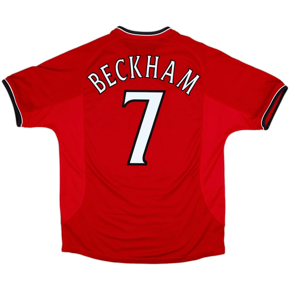 2000-02 Manchester United Home Shirt Beckham #7 - 8/10 - (L)