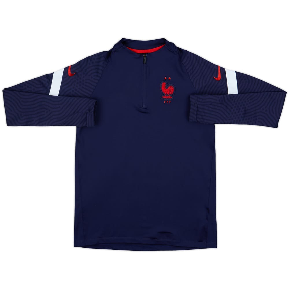 2020-21 France Nike 1/4 Zip Training Top - 8/10 - (XL.Boys)