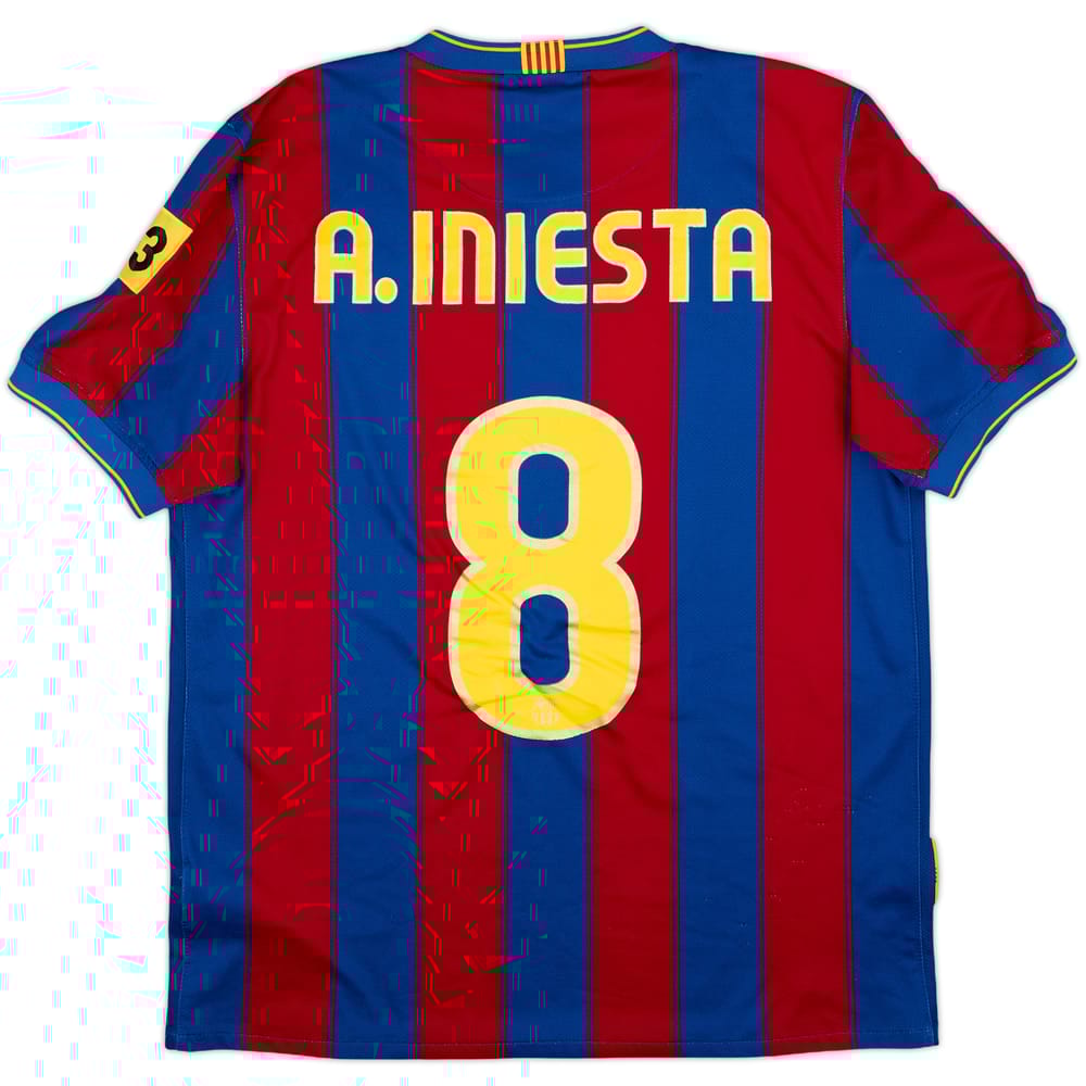 2009-10 Barcelona Home Shirt A.Iniesta #8 - 7/10 - (M)