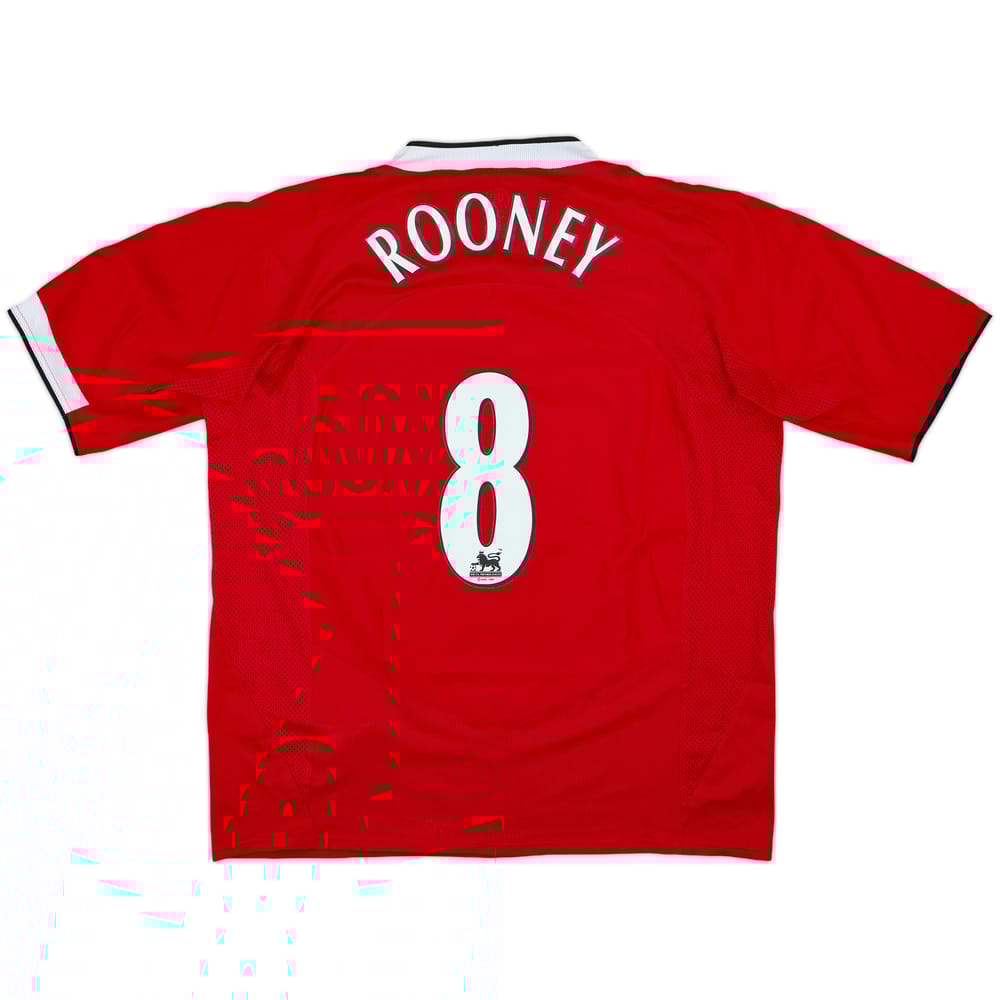 2004-06 Manchester United Home Shirt Rooney #8 - 8/10 - (XL)