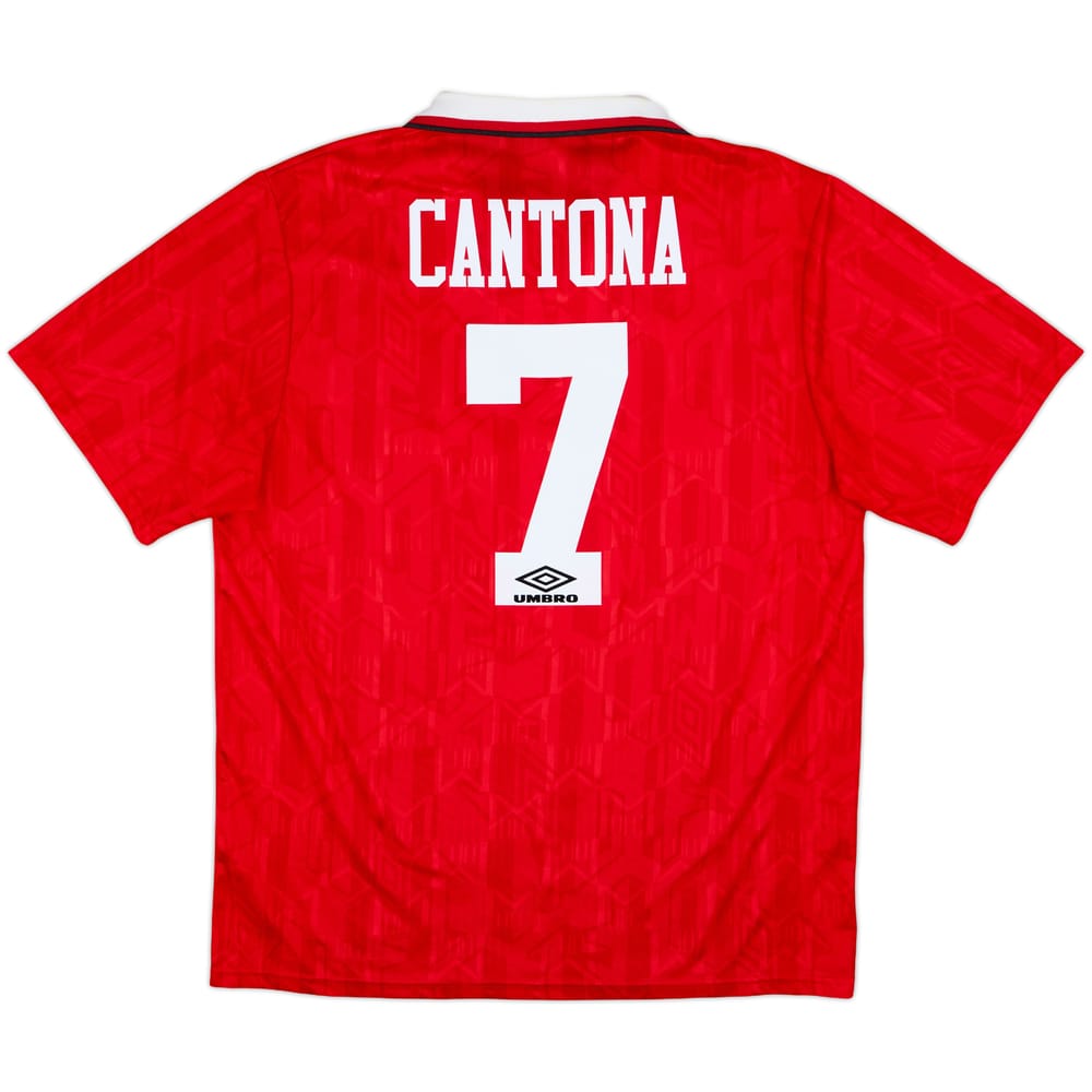 1992-94 Manchester United Home Shirt Cantona #7 - 7/10 - (XL)