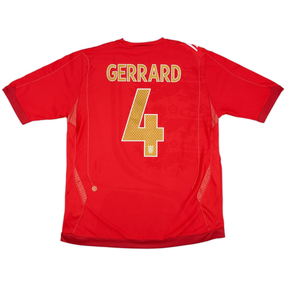 2006-08 England Away Shirt Gerrard #4 - 8/10 - (XL)