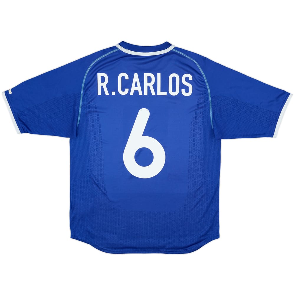 2000-02 Brazil Away Shirt R.Carlos #6 - 9/10 - (L)