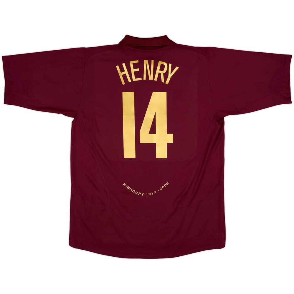 2005-06 Arsenal Home Shirt Henry #14 - 8/10 - (XL)
