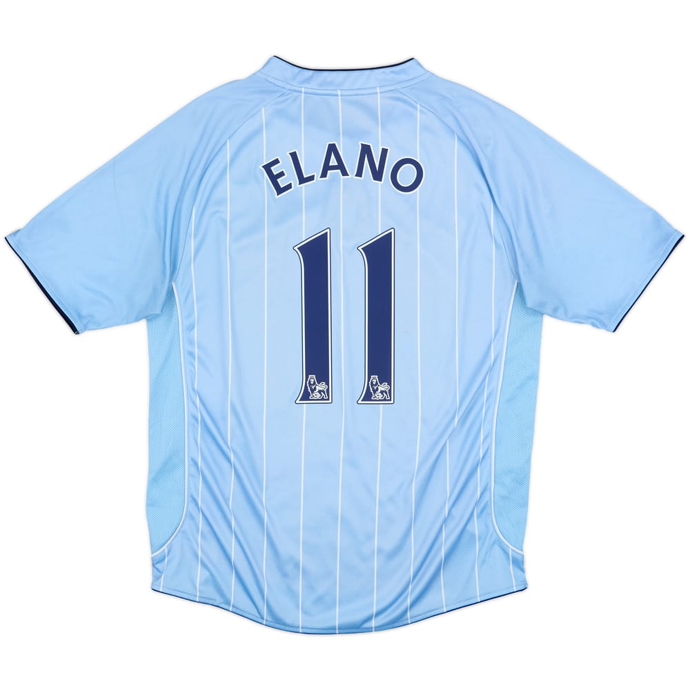 2007-08 Manchester City Home Shirt Elano #11 - 6/10 - (L)