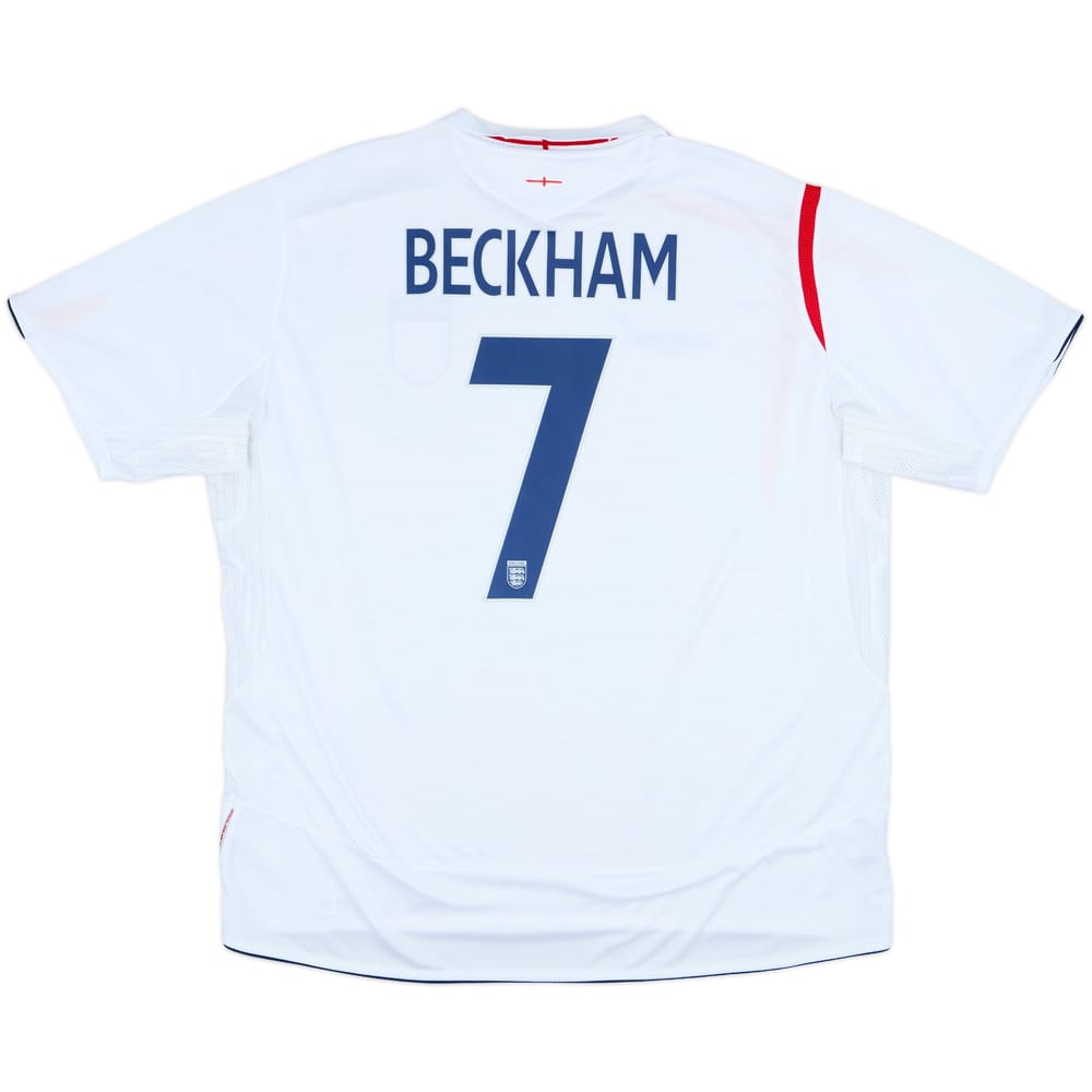 2005-07 England Home Shirt Beckham #7 - 7/10 - (3XL)