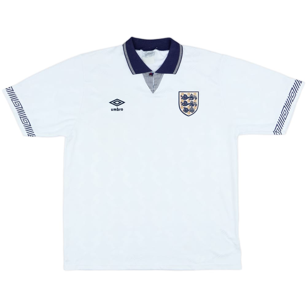 1990-92 England Home Shirt - 8/10 - (L)