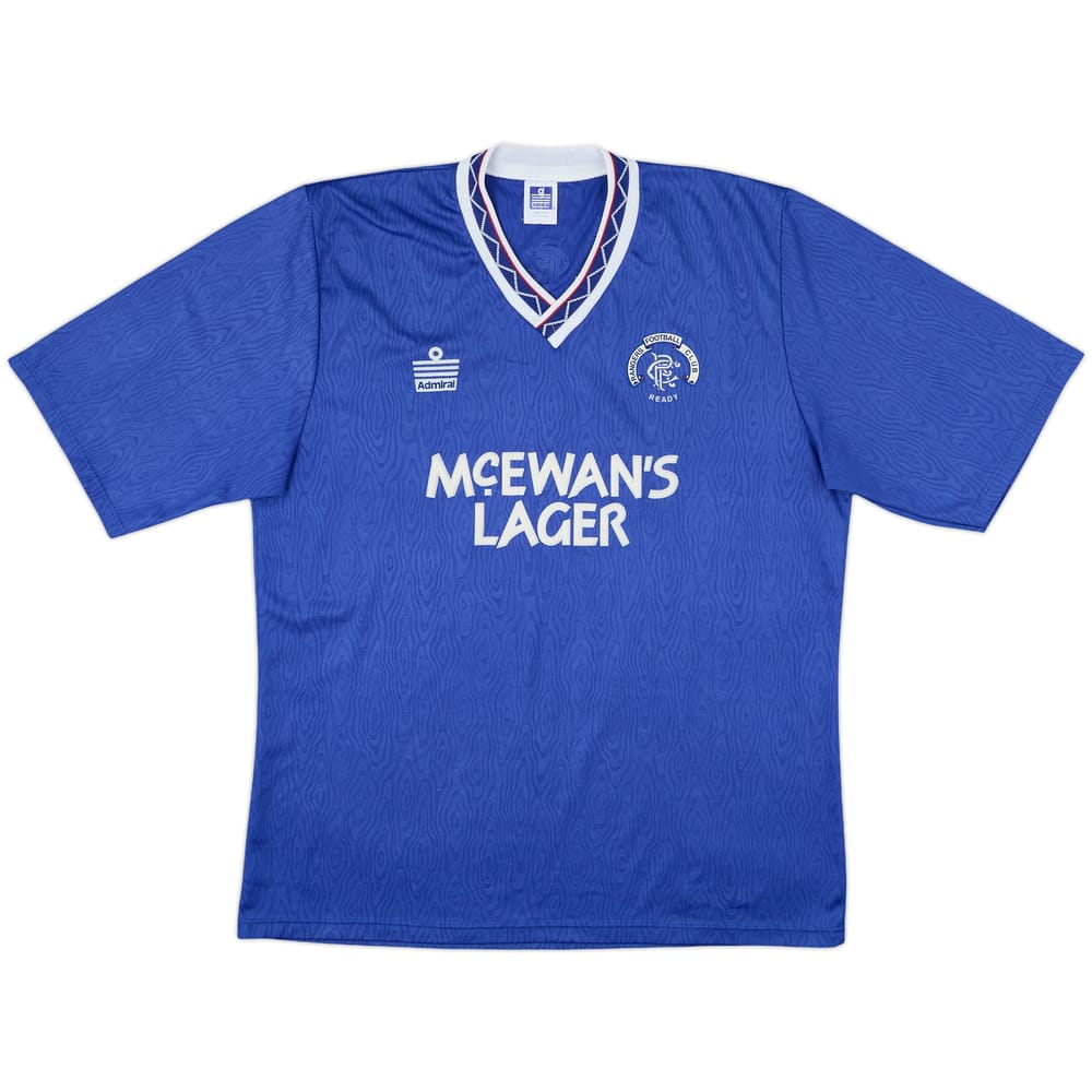 1990-92 Rangers Home Shirt - 8/10 - (XL)