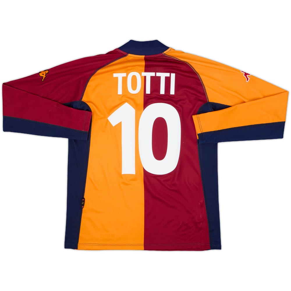 2001-02 Roma European L/S Shirt Totti #10 - 9/10 - (L)