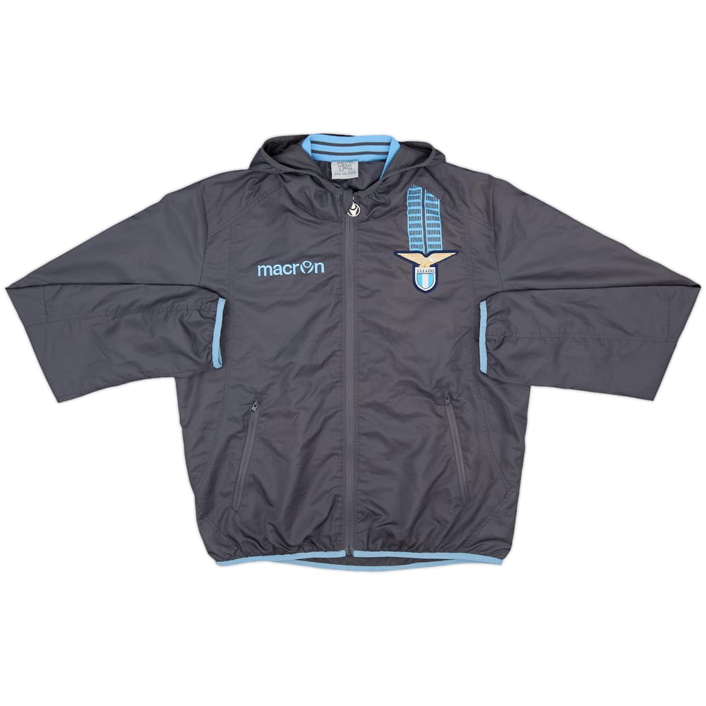 2013-14 Lazio Macron Hooded Track Jacket - 9/10 - (S)
