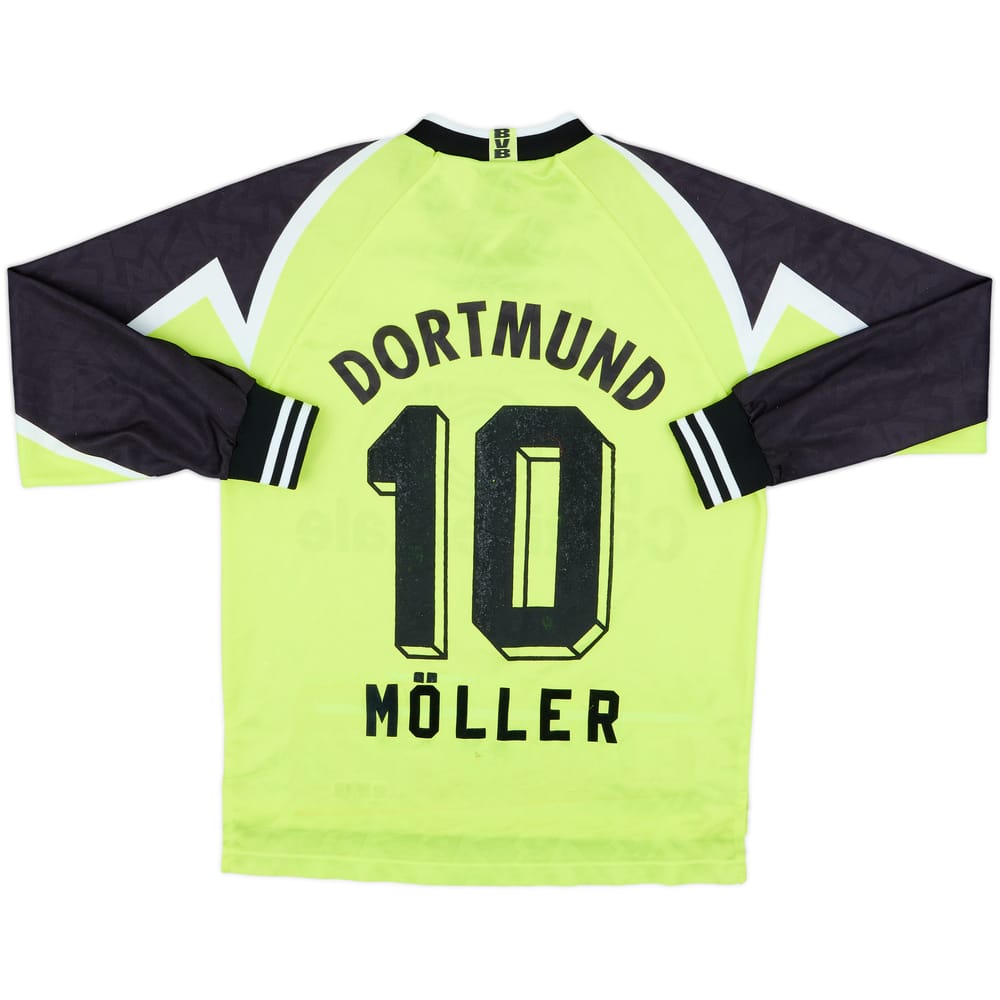 1995-96 Borussia Dortmund Home L/S Shirt Moller #10 - 6/10 - (S)