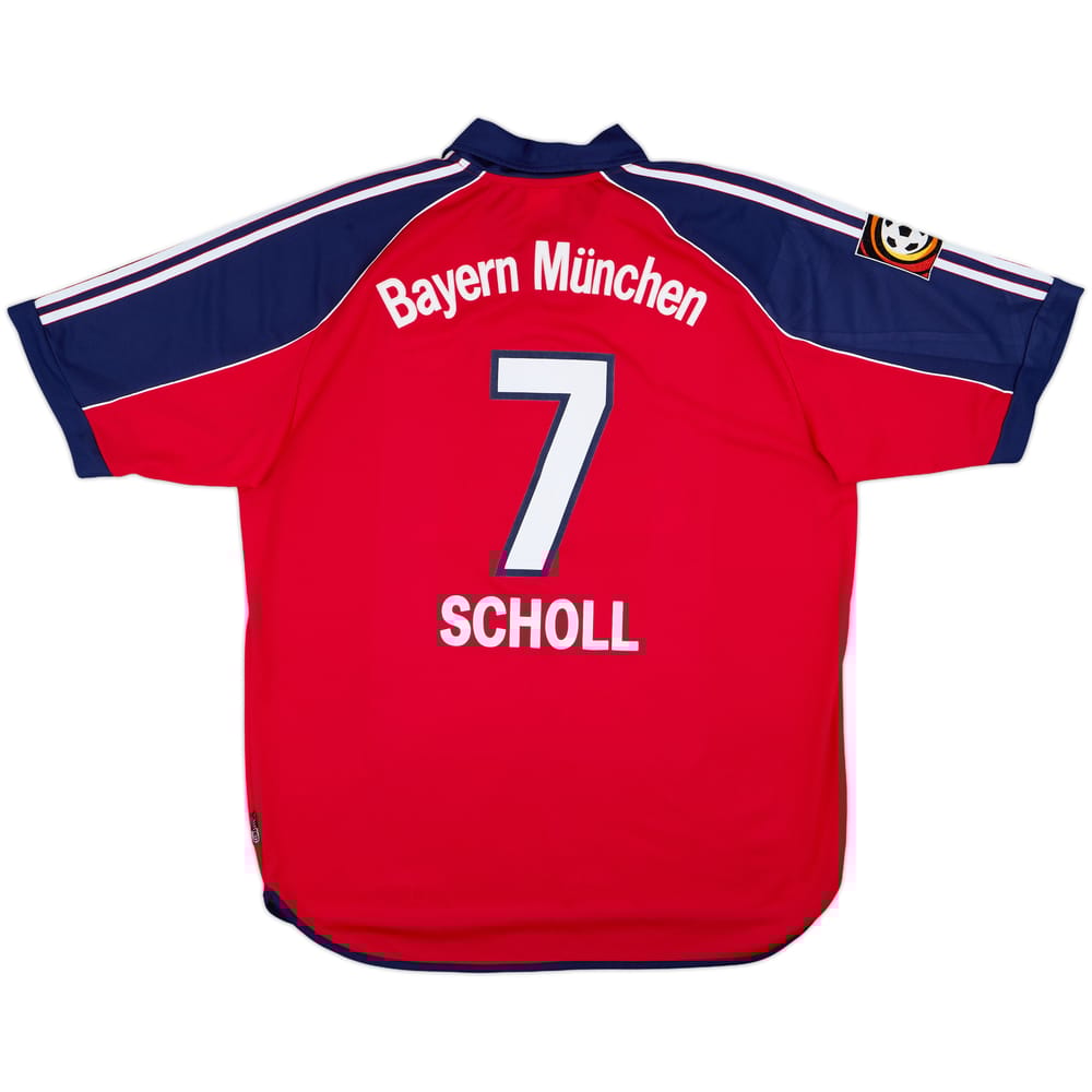 1999-01 Bayern Munich Home Shirt Scholl #7 - 8/10 - (XL)