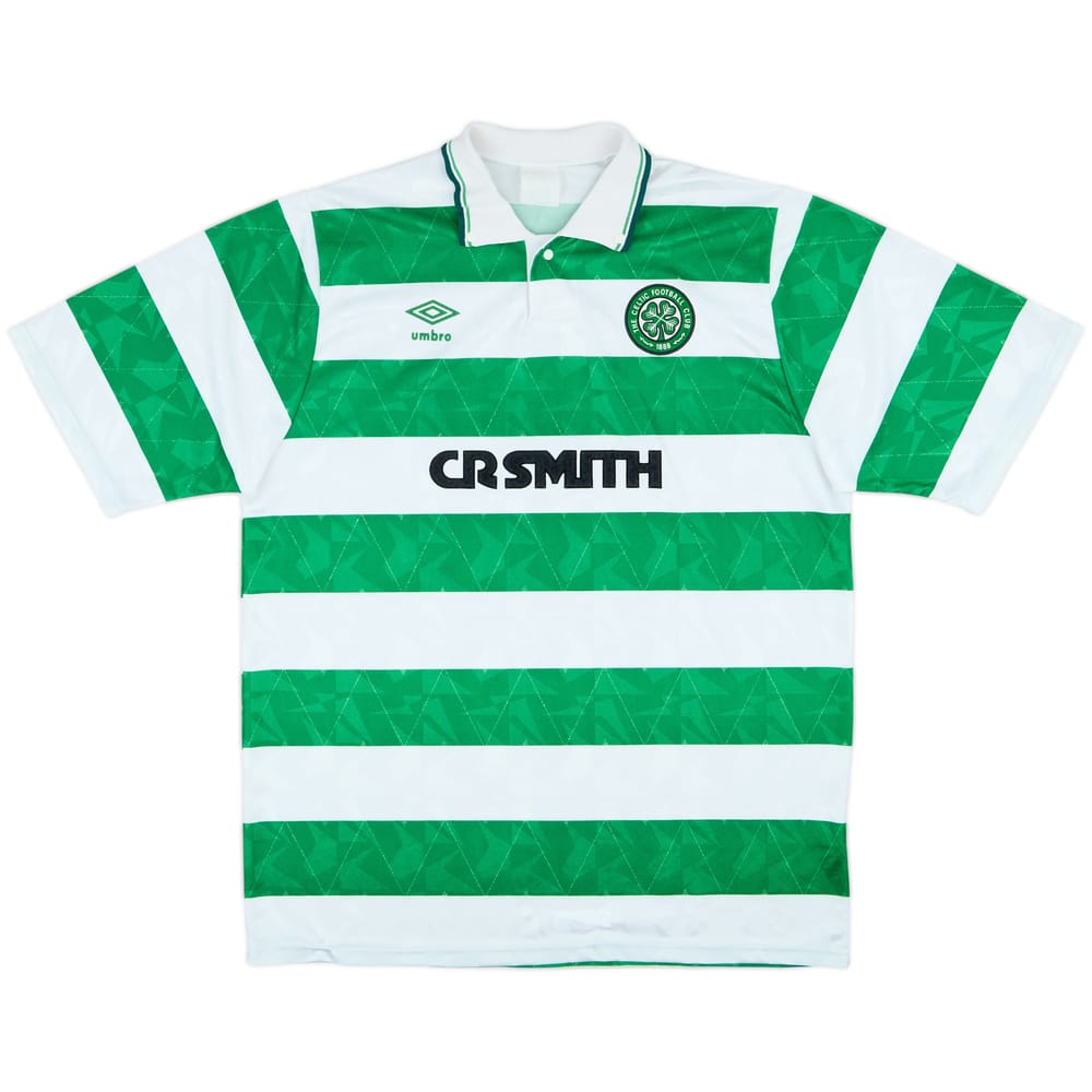 1989-91 Celtic Home Shirt - 8/10 - (XL)