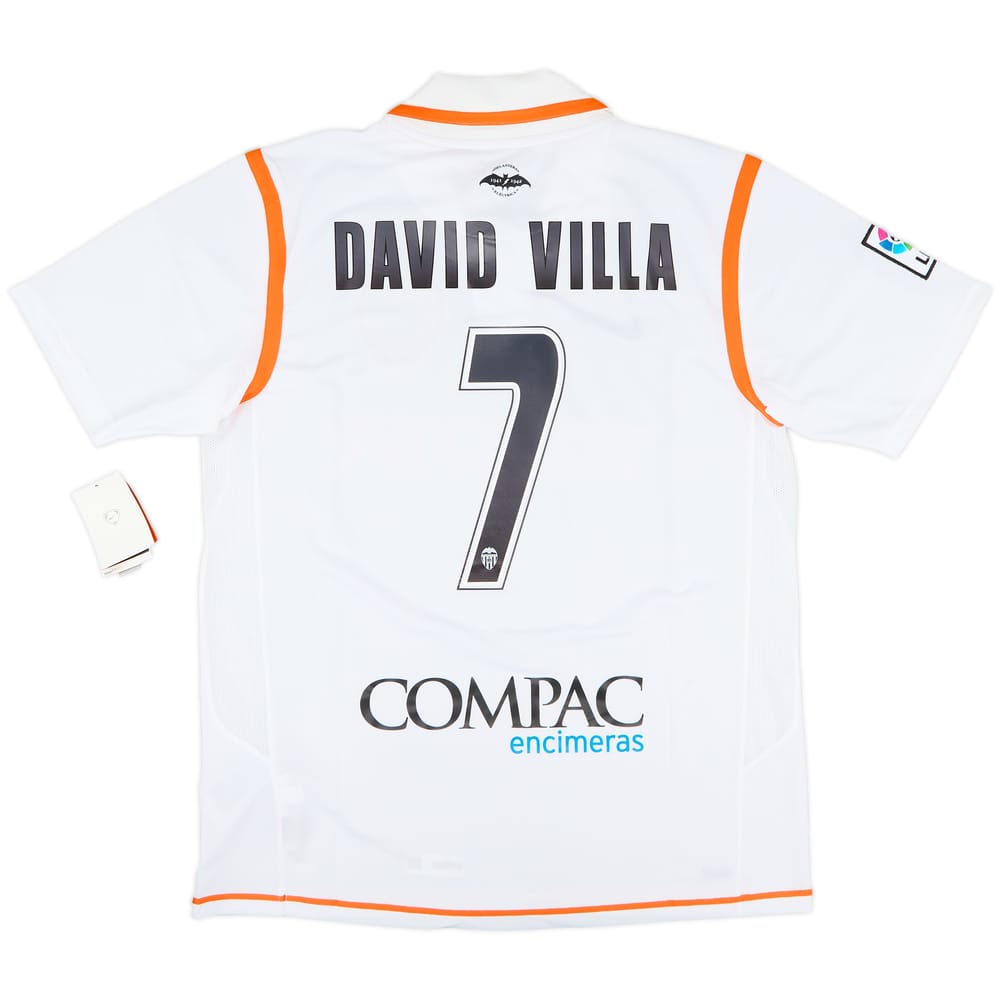 2007-08 Valencia Home Shirt David Villa #7 (L)