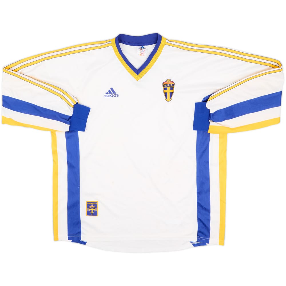 1998-00 Sweden Away L/S Shirt - 7/10 - (XL)