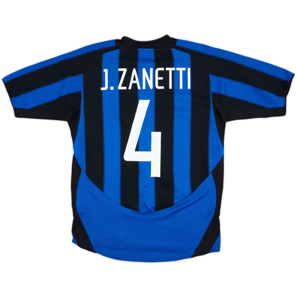 2003-04 Inter de Milán Camiseta Local J.Zanetti #4 - 6/10 - (M)