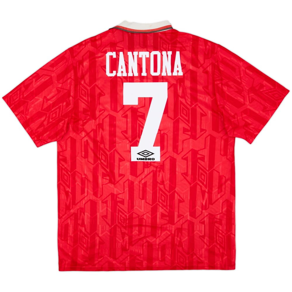 1992-94 Manchester United Home Shirt Cantona #7 - 6/10 - (XL)